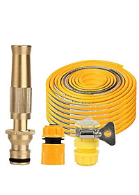 Vòi Tưới Cây, Vòi Xịt Rửa Xe Đa Năng Tăng Áp Lực Nước Cực Mạnh 10m, Lắp Vòi Nước Thông Thường (Đầu Vòi Đồng) - HÀNG CHÍNH HÃNG MINIIN