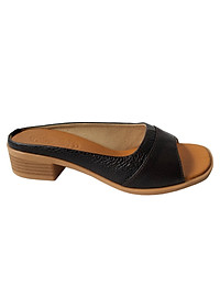 Dép Cao Gót Nữ BIGGBEN Da Bò Cao 4 Phân DCG75