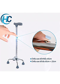 Gậy 4 Chân Thấp Lucass B-924 (Có Thể Tăng Giảm Chiều Cao)