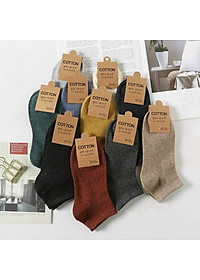 Combo 10 Đôi Tất Nam/Nữ Cổ Ngắn Hàng Loại 1 Co Giãn Tốt,Thấm Hút Mồ Hôi.Khử Mùi ,Kháng Khuẩn