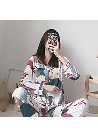 Bộ Ngủ Pijama Nữ MẪU 2023 Bộ Mặc Nhà,Bộ Đồ Ngủ Chất Cotton Tơ Sữa Dài Tay Gầy, Béo ,Bầu Bí Nhỏ ,Sau Sinh Mặc Thoải Mái