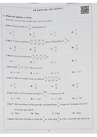 Combo Sách - Đề kiểm tra Toán 4 học kì I + II