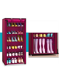 Tủ Vải Đựng Giày Dép 7 Tầng Họa Tiết Nhiều Màu