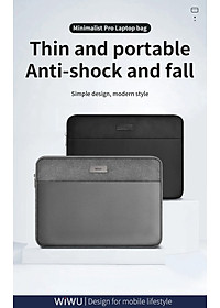 Túi Chống Sốc WiWU Minimalist Sleeve Dùng Cho Laptop Chống Thấm Nước - Hàng Chính Hãng