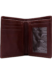 Ví Nam Da Cá Sấu Kiểu Đứng Huy Hoàng HT2229 (12.5 x 10 cm) - Nâu Đỏ