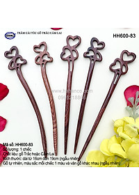 Trâm cài tóc bằng gỗ Cẩm Lai/Trắc (Đủ kiểu dáng) HH600 - phong cách cổ trang, điêu khắc sang chảnh HOT TREND cho nữ  - HAHANCO
