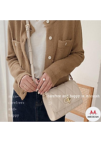 Túi Xách Nữ Đeo Chéo MICOCAH Dáng Công Sở Thời Trang Vân Quả Trám Sang Trọng Thanh Lịch Da Cao Cấp Cực Đẹp MC61