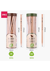Bút chì lục giác/tam giác Deli - loại HB/2B - 30 chiếc/hộp - S941 / S943