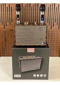 Loa Bluetooth Karaoke  QIXI SK-2036 , Tặng Kèm 2 Micro Không Dây Cao Cấp , Hát Karaoke Nghe Nhạc Bass mạnh -Hàng Chính Hãng