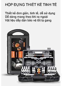 Bộ Tạ Tay Tháo Lắp 30kg Đa Năng FED730 Nhập Khẩu Chất Liệu Gang Mạ Niken
