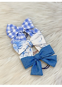 Set 3 dây nơ cột tóc vintage màu ngẫu nhiên cho bé gái SoraChan - L008