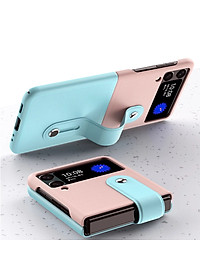 Ốp lưng đai đeo hand trap chống sốc cho Samsung Galaxy Z Flip 3 / Z Flip 4 hiệu HOTCASE Wristband Stand Phone Case - chất liệu cao cấp, thiết kế thời trang sang trọng có đai đeo tay an toàn - Hàng nhập khẩu
