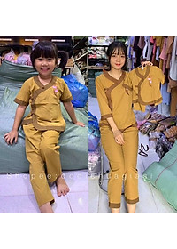 Đồ Lam Đi Chùa # Tim Phối # Đồ Bộ Nữ Mẹ Và Bé # Quần Áo Bé Gái