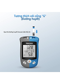 Hộp 50 Que Thử Đường Huyết Safe AQ UG Chính Hãng Sinocare Tặng Kèm 50 Kim Chích Máu