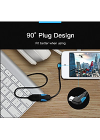 Cáp USB OTG Vention dài 25cm kết nối điện thoại, máy tính bảng với các thiết bị như chuột, bàn phím, USB... - Hàng chính hãng
