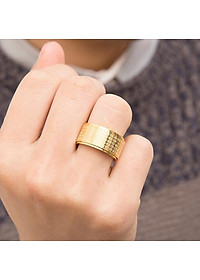 Nhẫn xoay Bát Nhã Tâm Kinh khắc chữ Vạn - Nhẫn phong thủy Hán ngữ may mắn bình an Ri99