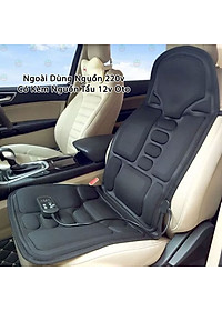 [Cực Đã] Nệm Mát Xa Toàn Thân KhoNCC Hàng Chính Hãng - Massge Mông Lưng Vai Cổ - Có Thể Nằm Hoặc Ngồi Ghế Game, Ôtô Đều Được - KLM-NNMTT