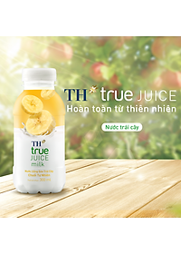 Thùng 24 chai nước uống sữa trái cây TH true JUICE milk vị chuối tự nhiên 300 ml (300 ml x 24)