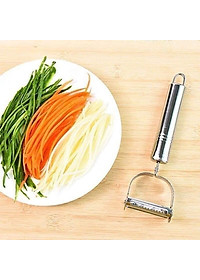 Nạo sợi rau củ cầm tay 3 trong 1 bằng inox 304, Dao nạo rau củ, gọt hoa quả  đa năng - Chính hãng MINIIN 