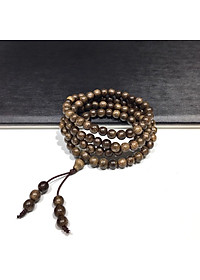 Vòng Trầm tốc tự nhiên 108 hạt size 6 ly