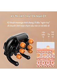 [Set Quà Tết] Máy Massage Cổ Vai Gáy   GAX-8D Healthy Care- Massage Silicon 16 Điểm Chạm Chườm Ấm Diện Rộng