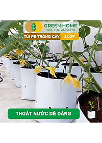 Túi Trồng Cây GreenHome, PE 2 Lớp, Chống UV, Tiện Lợi, Kinh Tế, Độ Bền 1,5 Năm, Trồng Rau, Hoa, Dâu Tây