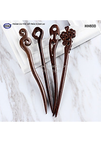 Trâm cài tóc bằng gỗ Cẩm Lai/Trắc (Đủ kiểu dáng) HH600 - phong cách cổ trang, điêu khắc sang chảnh HOT TREND cho nữ  - HAHANCO