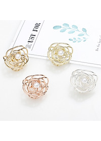 Kẹp tóc sau - hoa hồng cẩn ngọc - loại lớn