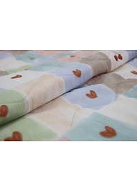 Bộ Ga 4 món Cotton Đũi Tatana mền mịn, thoáng mát  Mẫu ngẫu nhiên ( chọn mẫu ib shop )