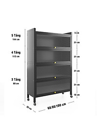 Kệ đa năng nhà bếp có nắp đậy kín thép carbon sơn không gỉ SIÊU XỊN - SIÊU ĐẸP - SIÊU BỀN