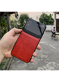 Ốp lưng da kính cao cấp dành cho iPhone X / iPhone XS - Màu đỏ - Hàng nhập khẩu - DELICATE