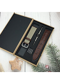 Dây Da Đồng Hồ Size 18mm 20mm 22mm Da Bò [Tặng Hộp Gỗ + Phụ Kiện]