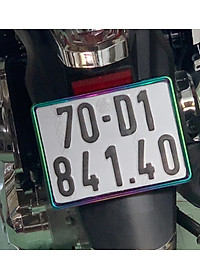 Khung Biển Số Xi Titan Full Bộ tặng MECA gắn mọi loại xe máy như hình