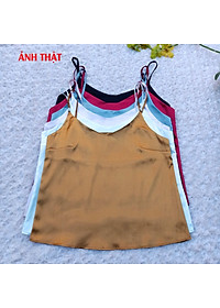 Áo 2 Dây Nữ New  Design Đính Ngọc Trai Mẫu Mới, Lụa Satin Mịn Mát, Phong Cách Vintage Trẻ Trung, Áo Có Nhiều Màu Và Đủ Size AO0004