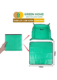 Thảm Lót Làm Vườn Greenhome, D100xR100cm, Trộn Đất, Thay Chậu, Trồng Cây Sạch Sẽ Chống Thấm Nước, Dễ Vệ Sinh, Gấp Gọn