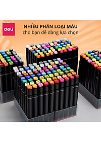 Bút màu marker chuyên nghiệp Deli -kèm túi vải - 30/40/60/80 Màu - 70806