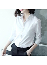 Áo Sơ Mi Công Sở Nữ Tay Dài Màu Trơn Sang Trọng Chất Liệu Cao Cấp, Không Nhăn, Không Xù, Không Phai Màu