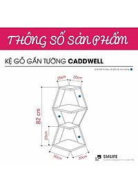 Kệ trang trí kệ để sách gia đình SMLIFE Caldwell