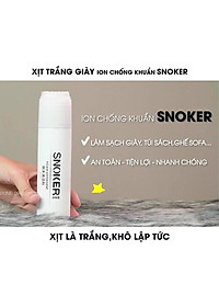 Chai Xịt Bọt Tuyết Vệ Sinh Giày Dép Tẩy Trắng Cao Cấp SNOKER Giặt Khô Siêu Tốc Bảo Vệ Giày Snoker Thể Thao Khỏi Bị Ố Vàng, Phai Màu 
