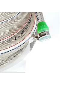 Bộ dây vòi xịt nước rửa xe, tưới cây . tăng áp 3 lần, loại 3m, 5m 206318Dđầu đồng, cút, nối PE, d.vàng