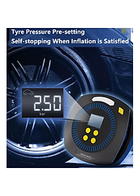 Máy bơm và xả lốp xe đa năng tự ngắt 12v Michelin M2201 - có đèn led lớn, cài đặt sẵn chế độ, dễ thao tác sử dụng, gọn nhẹ