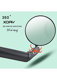 Gương Kính Chiếu Hậu Xe Đạp GXD-ML03 cho xe đạp có lỗ tay cầm phi 18-22mm xoay 360 Độ giúp quan sát phía sau xe đạp  (Mặt Gương Cầu Lồi) - Mai Lee