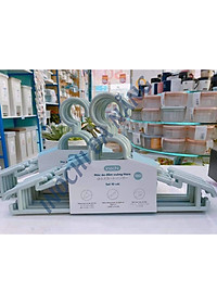 Set 10 cái Móc áo đầm vuông Hara 180 Bằng Nhựa Cao Cấp Inochi Nhật Bản (407 x 80 x 220 mm) - Giao Màu Ngẫu Nhiên