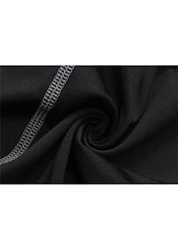 QUẦN GIỮ NHIỆT COMBAT PRO LEGGING PHỐI TRẮNG TẬP GYM NAM DÁNG DÀI MÀU ĐEN SQ518T