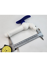 Bộ 3 vòi hồ tay xanh nhựa PP, thân dài, ren 21-27mm Eurolife EL-VHX2127-D (Trắng xanh) (3 cái)