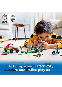 LEGO City 60319 Xe cứu hỏa & cảnh sát truy bắt tội phạm (295 chi tiết)