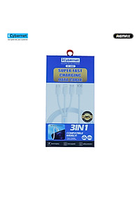 Cáp sạc nhanh 3 trong 1 iCybernet IC-1005 chiều dài 1,2m (sạc nhanh 3.5A và truyền dữ liệu 480MB/s cổng TypeC, không tương thích với IP15,16 Series và ipad cổng TypeC)) - Hàng chính hãng