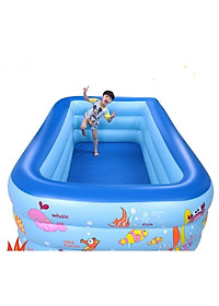 hồ bơi phao trẻ em,Bể bơi phao trong nhà, hình chữ nhật kích thước 210cm