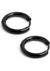 Bộ Bông tai nam inox khuyên tròn 16mm BT233 - 2 chiếc