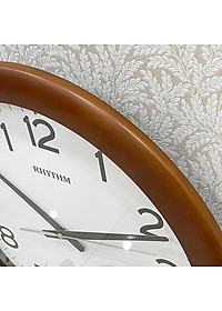 Đồng hồ teo tường Nhật Bản Rhythm CMG919NR06 – Kt 41.0 x 4.8cm, 1.4kg Vỏ gỗ, dùng PIN.